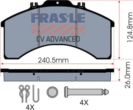 FRAS-LE PD/128-K005-CV - Brake Pad Set, disc brake car-mod.net