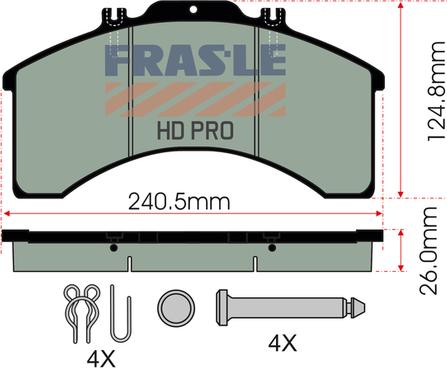 FRAS-LE PD/128-K005-HD - Brake Pad Set, disc brake car-mod.net