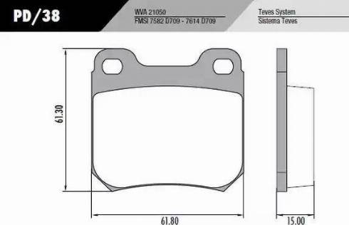 FRAS-LE PD38 - Brake Pad Set, disc brake car-mod.net