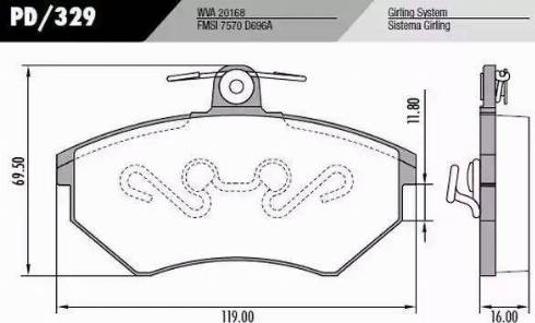 FRAS-LE PD329 - Brake Pad Set, disc brake car-mod.net