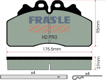 FRAS-LE PD/242-K049-HD - Brake Pad Set, disc brake car-mod.net