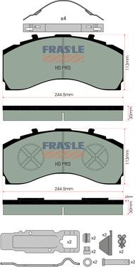 FRAS-LE PD/205-N-K025-HD - Brake Pad Set, disc brake car-mod.net