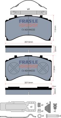 FRAS-LE PD/206-K025-CV - Brake Pad Set, disc brake car-mod.net