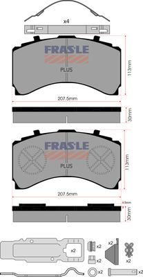 FRAS-LE PD/206-K025-PLUS - Brake Pad Set, disc brake car-mod.net