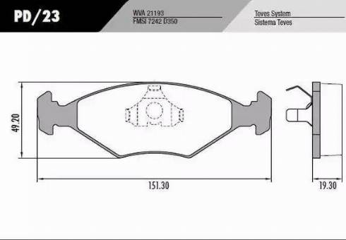 FRAS-LE PD/23 - Brake Pad Set, disc brake car-mod.net