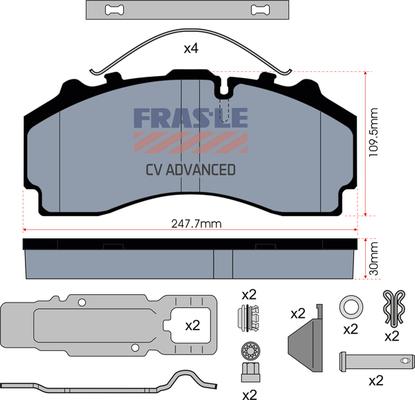 FRAS-LE PD/224-K021-CV - Brake Pad Set, disc brake car-mod.net