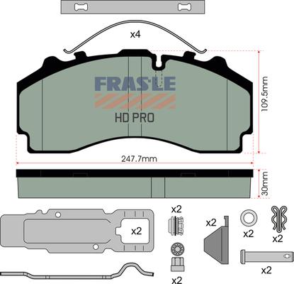 FRAS-LE PD/224-K021-HD - Brake Pad Set, disc brake car-mod.net