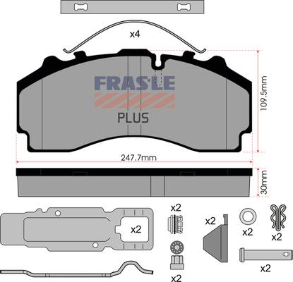 FRAS-LE PD/224-K021-PLUS - Brake Pad Set, disc brake car-mod.net