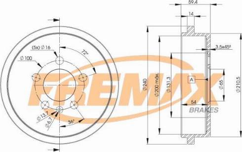FREMAX BD-4911-KT - Brake Drum car-mod.net