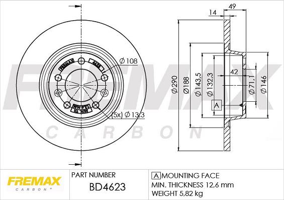 FREMAX BD-4623 - Brake Disc car-mod.net