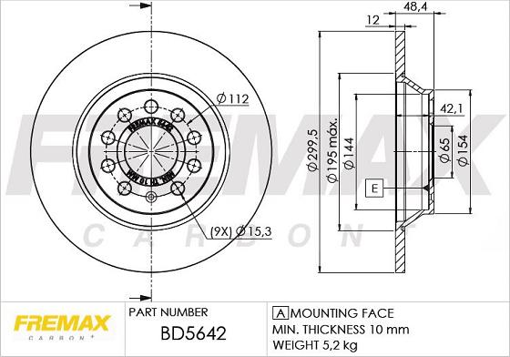 FREMAX BD-5642 - Brake Disc car-mod.net