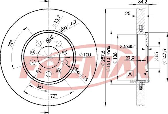 FREMAX BD-5604 - Brake Disc car-mod.net