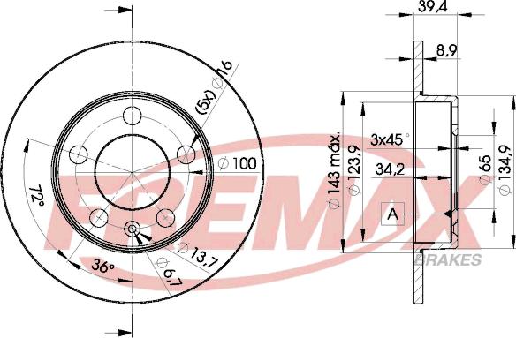 FREMAX BD-5601 - Brake Disc car-mod.net