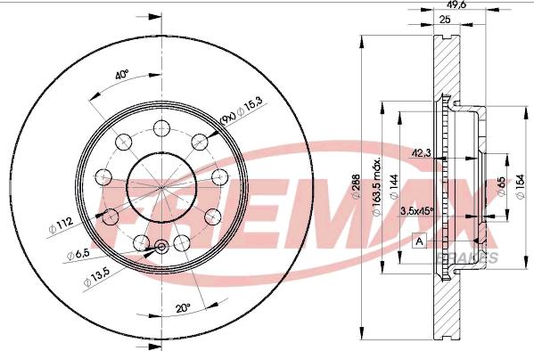 FREMAX BD-5615 - Brake Disc car-mod.net