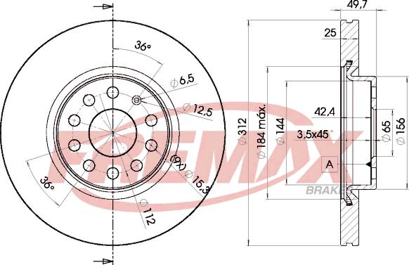 FREMAX BD-5618 - Brake Disc car-mod.net