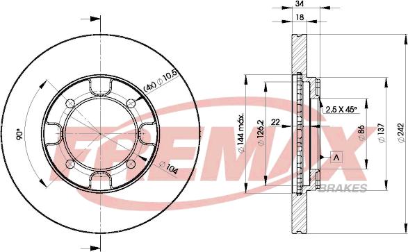FREMAX BD-6677 - Brake Disc car-mod.net