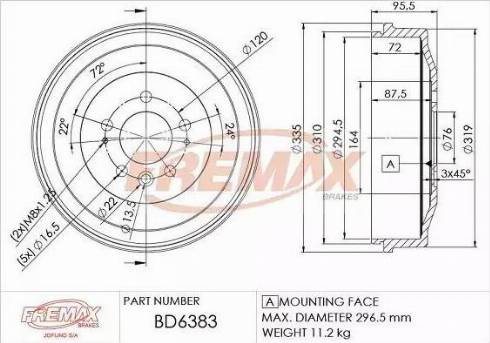FREMAX BD-6383 - Brake Drum car-mod.net