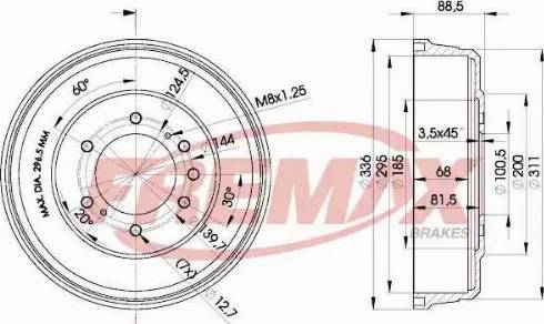 FREMAX BD-0022 - Brake Drum car-mod.net