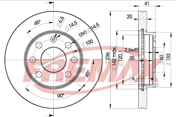 FREMAX BD-1440 - Brake Disc car-mod.net