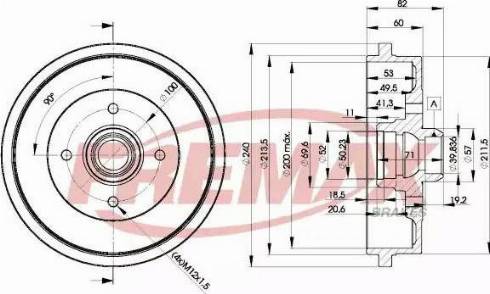 FREMAX BD-1516 - Brake Drum car-mod.net