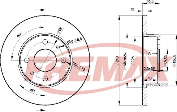 FREMAX BD-1815 - Brake Disc car-mod.net