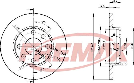FREMAX BD-1240 - Brake Disc car-mod.net