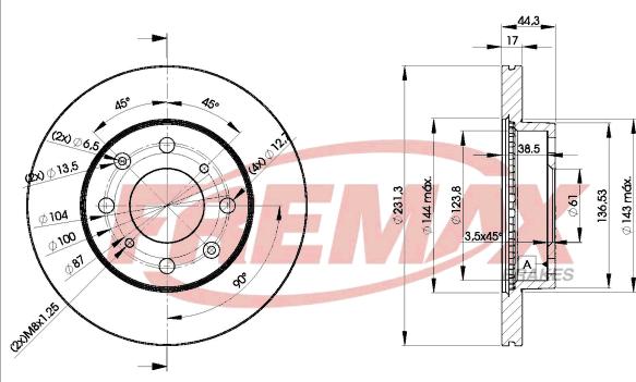 FREMAX BD-1702 - Brake Disc car-mod.net