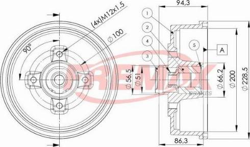 FREMAX BD-8001-KT - Brake Drum car-mod.net