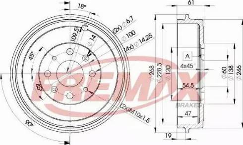 FREMAX BD-3043 - Brake Drum car-mod.net