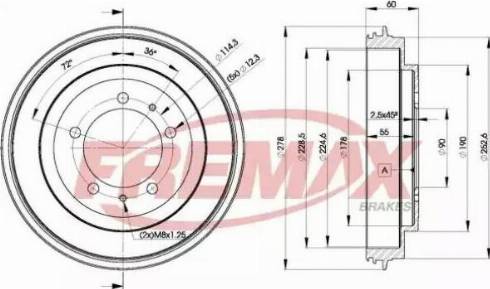 FREMAX BD-7040 - Brake Drum car-mod.net