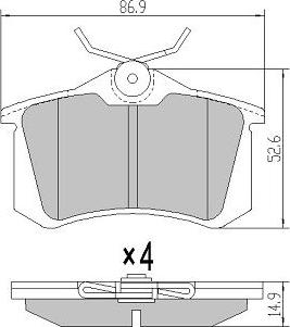 FREMAX FBP-0615 - Brake Pad Set, disc brake car-mod.net