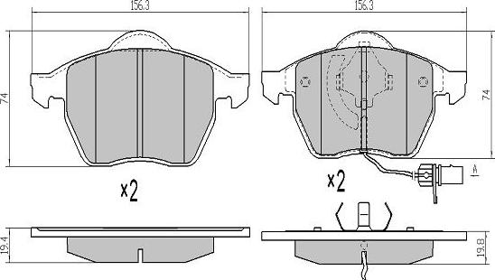 FREMAX FBP-0874 - Brake Pad Set, disc brake car-mod.net