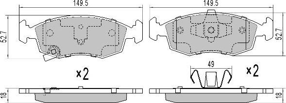 FREMAX FBP-1948 - Brake Pad Set, disc brake car-mod.net