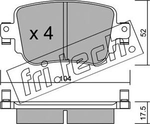 Fri.Tech. 996.0 - Brake Pad Set, disc brake car-mod.net
