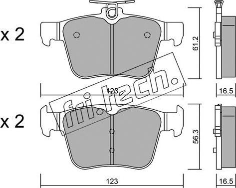 Fri.Tech. 997.0 - Brake Pad Set, disc brake car-mod.net