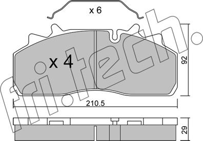 Fri.Tech. 947.0 - Brake Pad Set, disc brake car-mod.net