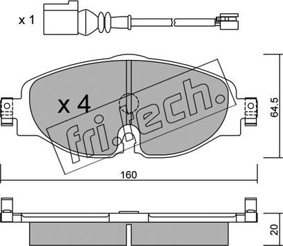 Fri.Tech. 966.0W - Brake Pad Set, disc brake car-mod.net