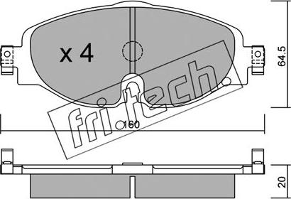 Fri.Tech. 966.0 - Brake Pad Set, disc brake car-mod.net