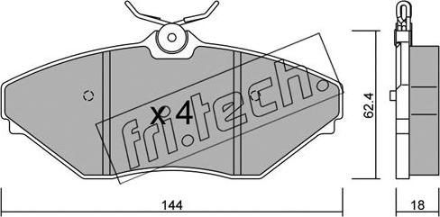 Fri.Tech. 904.0 - Accessory Kit, brake shoes car-mod.net