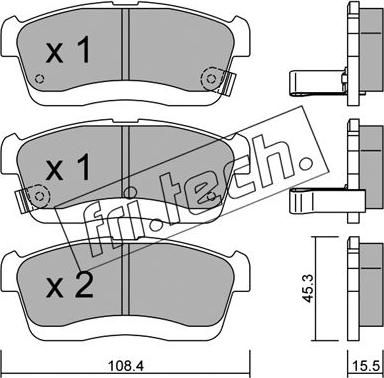 Fri.Tech. 932.0 - Brake Pad Set, disc brake car-mod.net