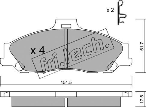 Fri.Tech. 495.0 - Brake Pad Set, disc brake car-mod.net