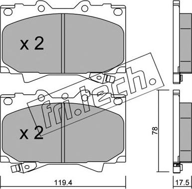 Fri.Tech. 468.0 - Brake Pad Set, disc brake car-mod.net