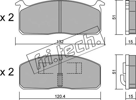 Fri.Tech. 473.0 - Brake Pad Set, disc brake car-mod.net