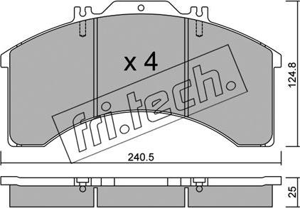 Fri.Tech. 597.0 - Brake Pad Set, disc brake car-mod.net
