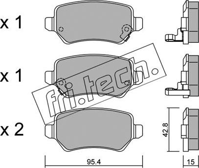 Fri.Tech. 558.0 - Brake Pad Set, disc brake car-mod.net
