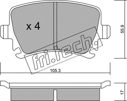 Fri.Tech. 569.0 - Brake Pad Set, disc brake car-mod.net