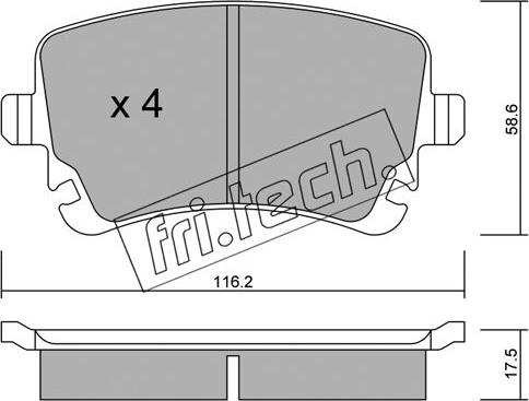 Fri.Tech. 570.2 - Brake Pad Set, disc brake car-mod.net
