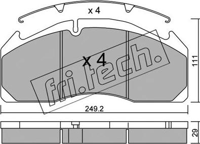 Fri.Tech. 609.0 - Brake Pad Set, disc brake car-mod.net