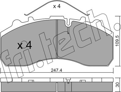 Fri.Tech. 601.0 - Brake Pad Set, disc brake car-mod.net