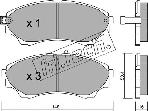 Fri.Tech. 626.0 - Brake Pad Set, disc brake car-mod.net
